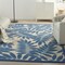 Homeroots 6 x 9 ft. Navy & Beige Leaves Indoor & Outdoor Area Rug 385233 - alternate 6